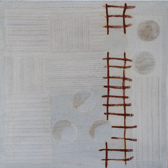 ESCALERA Mixed media Panel Figure Painting