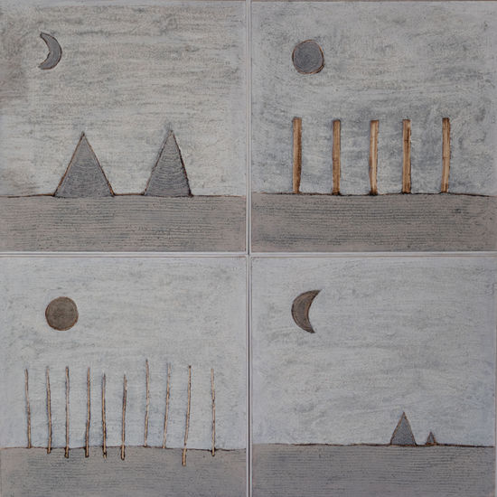 CICLO DEL MAIZ Mixed media Panel Figure Painting