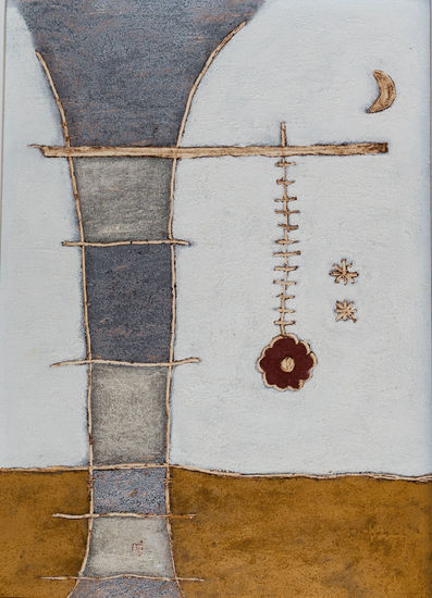 MARGARITA ROJA Mixed media Paper Figure Painting
