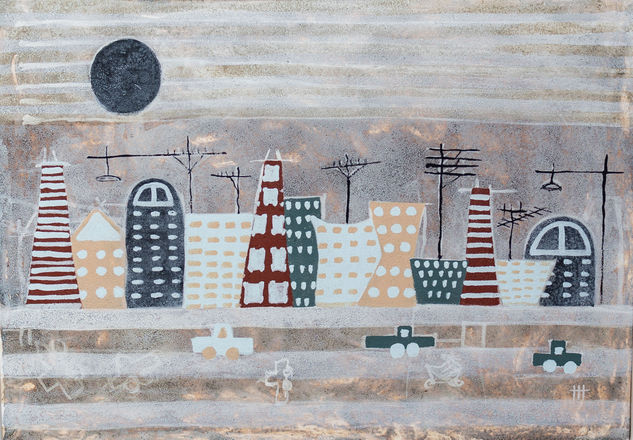URBANO Mixed media Paper Figure Painting
