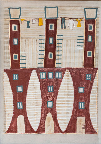 CHIMENEAS Media Mixta Papel Figura