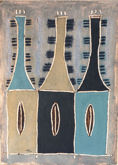 CHIMENEAS Mixed media Paper Figure Painting