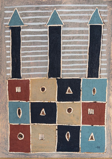 CHIMENEAS Media Mixta Papel Figura