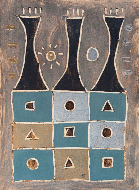 Chimeneas al atardecer