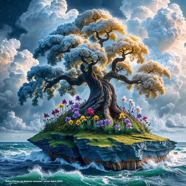 Árbol Pétreo en Sinfonía Acuosa