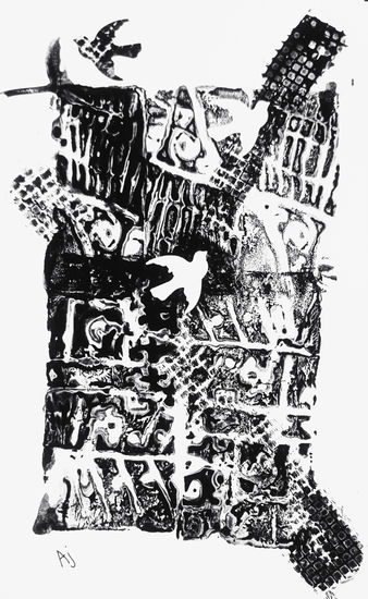 APUNTE PAISAJE CÓSMICO Monoprint