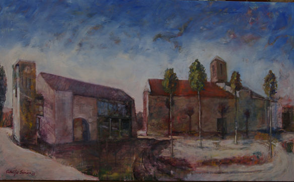 Plaza de Pozuelo Oil Canvas Landscaping