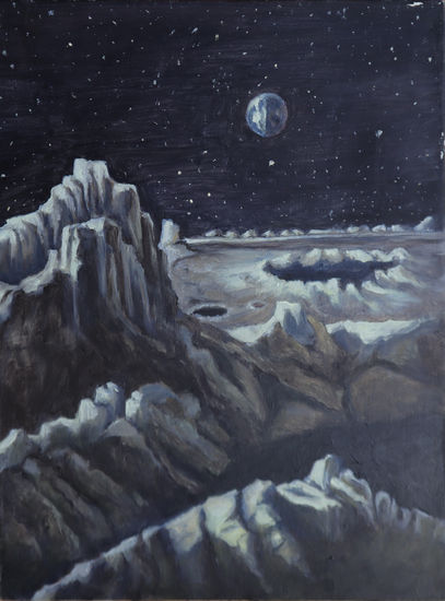 suelo lunar Óleo Lienzo Paisaje