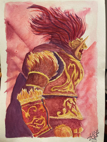 Radahn Elden Ring Watercolour Paper Figure Painting