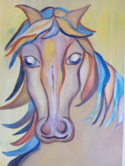 Shiny horse bright Acrylic Canvas Portrait