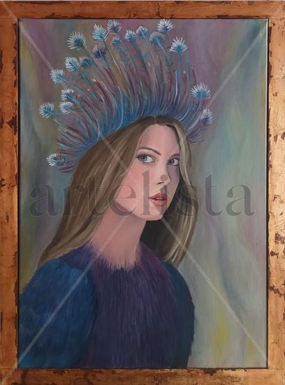 The Phoenix Oil Canvas Figure Painting