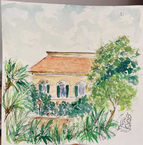 passeggiata nel parco Watercolour Paper Landscaping