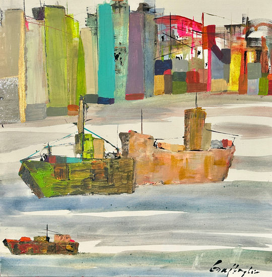 Troileando Acrylic Canvas Marine Painting