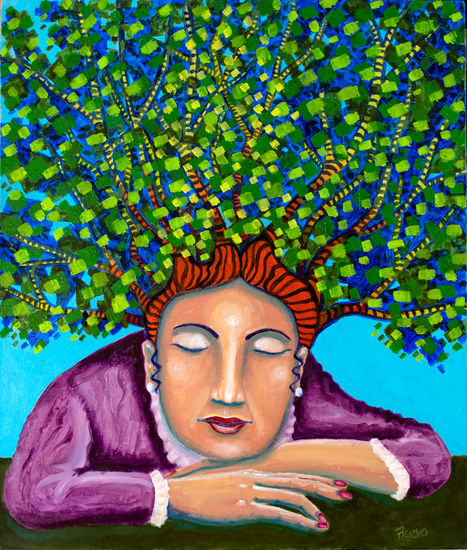 El descanso de Gaia Oil Canvas Figure Painting