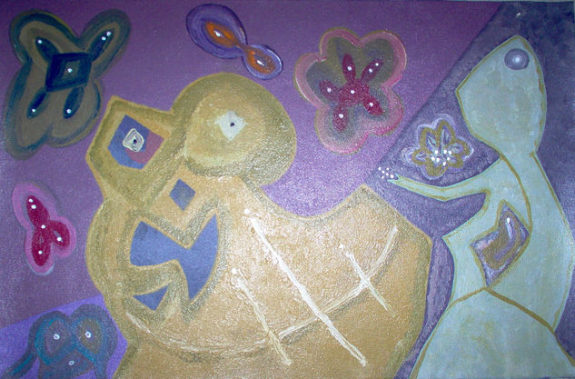 Cancer mi amigo el visitante. Acrylic Canvas Others