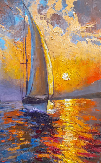Marina Oil Canvas Marine Painting