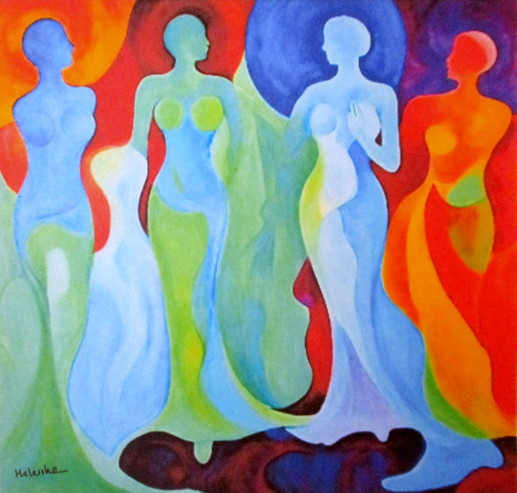 "Echoees of Existence" Acrylic Canvas Figure Painting