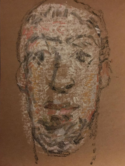 Rostro Pastel Paper Portrait