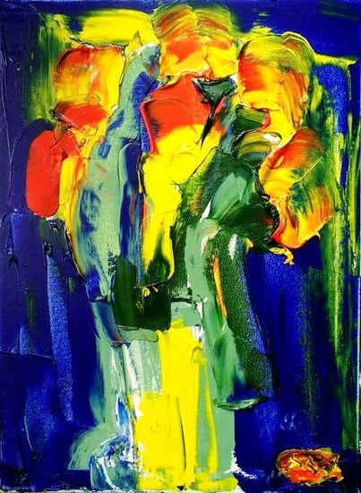 Тюльпаны Oil Textile Floral Painting