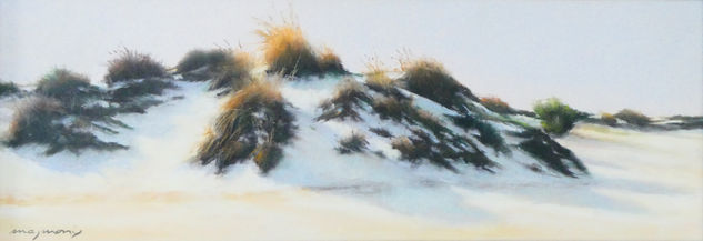Dunas en playa de Valdelagrana XV Pastel Papel Paisaje