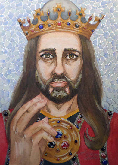 Todopoderoso Watercolour Paper Portrait