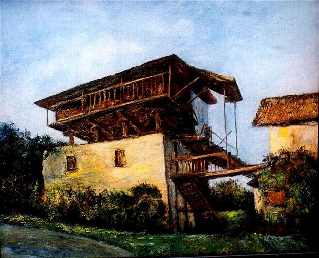 Casa del padre Galo Oil Canvas Landscaping