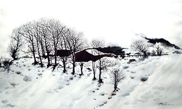Nevada en la montaña asturiana