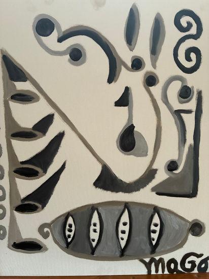 Blanco y negro Oil Panel Others