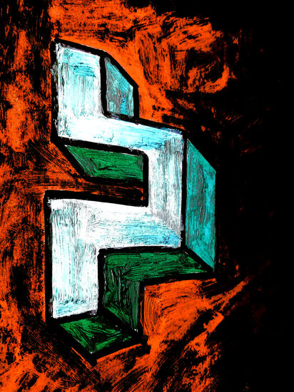 Hierro 45 Oil Panel Figure Painting