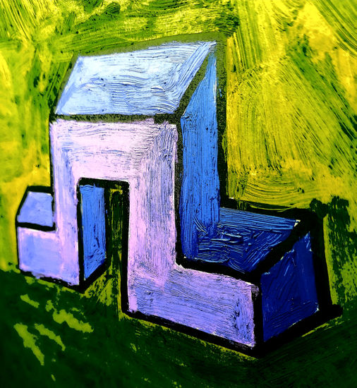 Hierro 56 Oil Panel Figure Painting