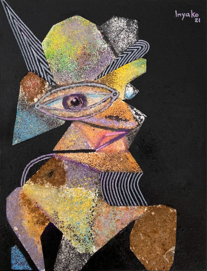 Autorretrato del olvido Mixed media Canvas Portrait