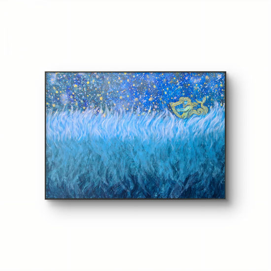 Infinite's Serenade Acrylic Canvas Marine Painting