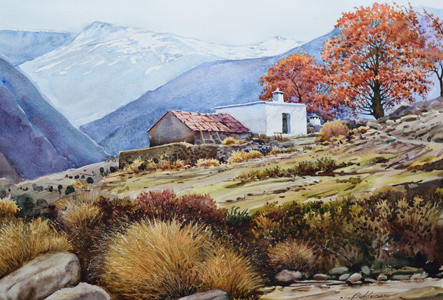El cortijillo en la Sierra Watercolour Paper Landscaping