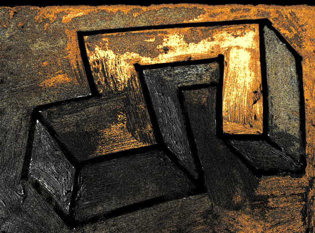 Hierro 55 Óleo Tabla Figura
