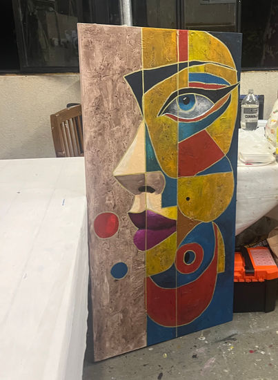 "Geometría de un sueno" Acrylic Canvas Portrait