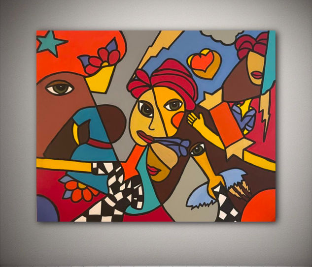 "La melodía de la fragmentación del rostro" Acrylic Canvas Others