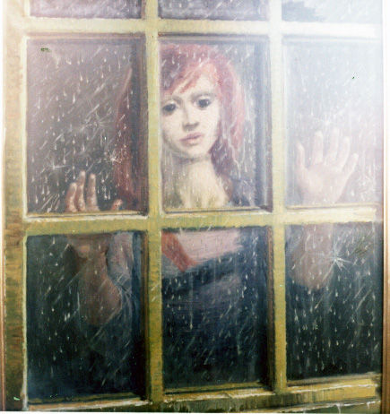 la lluvia Oil Canvas Figure Painting