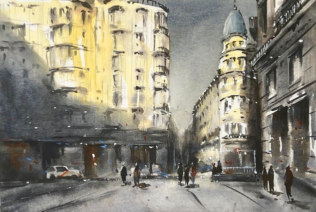 metro gran via madrid Watercolour Paper Others