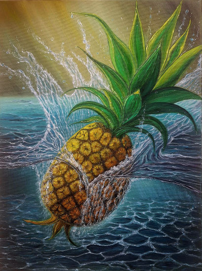Tropical Splash Oil Canvas Marine Painting
