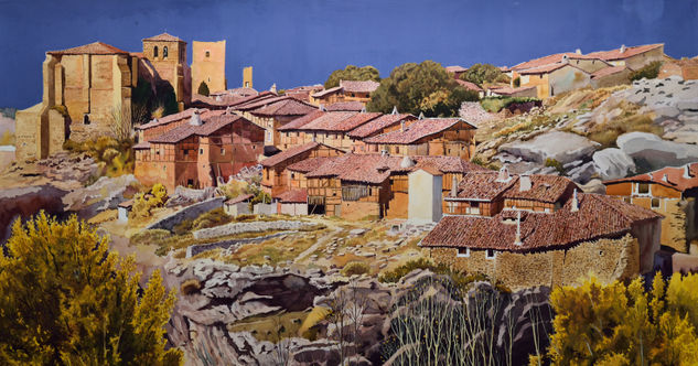 Calatañazor Acuarela Papel Paisaje