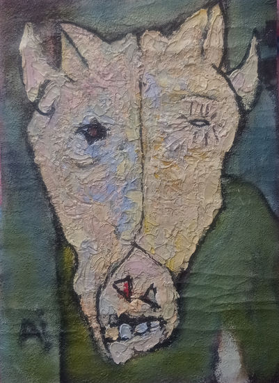 APUNTE PARA CRIATURA CÓSMICA Oil Textile Animals