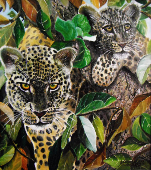 LA FAMILIA Oil Canvas Animals
