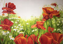 Campo de amapolas y...