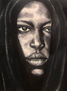 Mundo que no Existe II: Pintura abstracta rostro masculino  | Arte moderno original en acrílico, cuadro figurativo pintado a mano