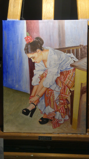 Antes de laferia Oil Canvas Figure Painting