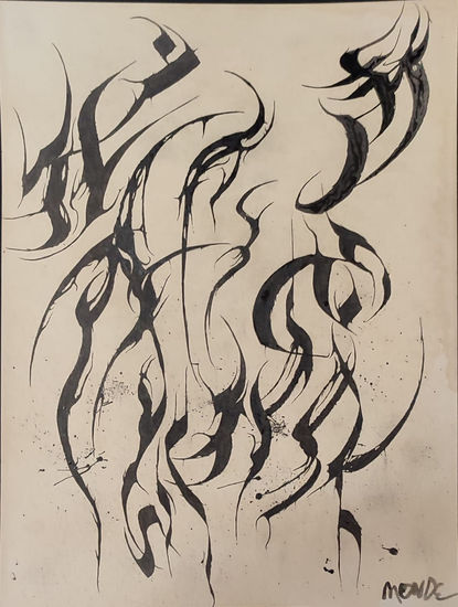 Vakirias Ink Paper Figure Painting