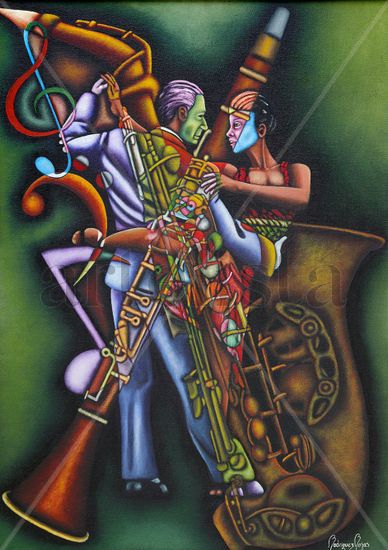 EURITMIA II Oil Textile Figure Painting
