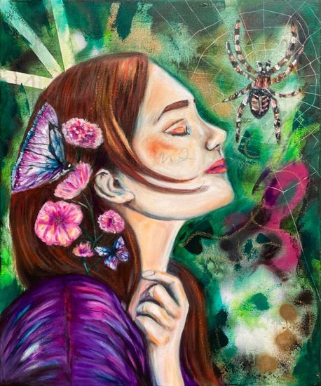 The alchemy of magic and creativity Mixed media Canvas Portrait