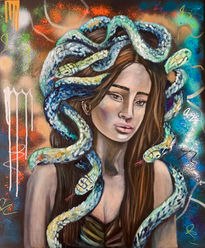 Medusa with snake head
