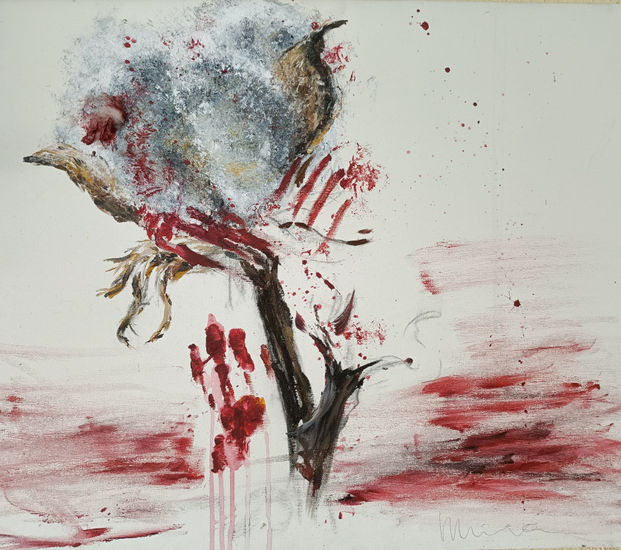 Recogida de algodón y esclavitud Acrylic Canvas Others